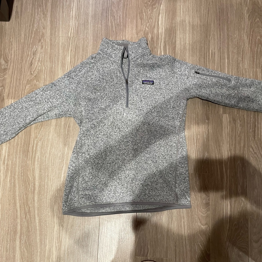 Light Grey Patagonia Quarter Zip